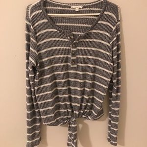 STRIPED WAFFLE SHIRT